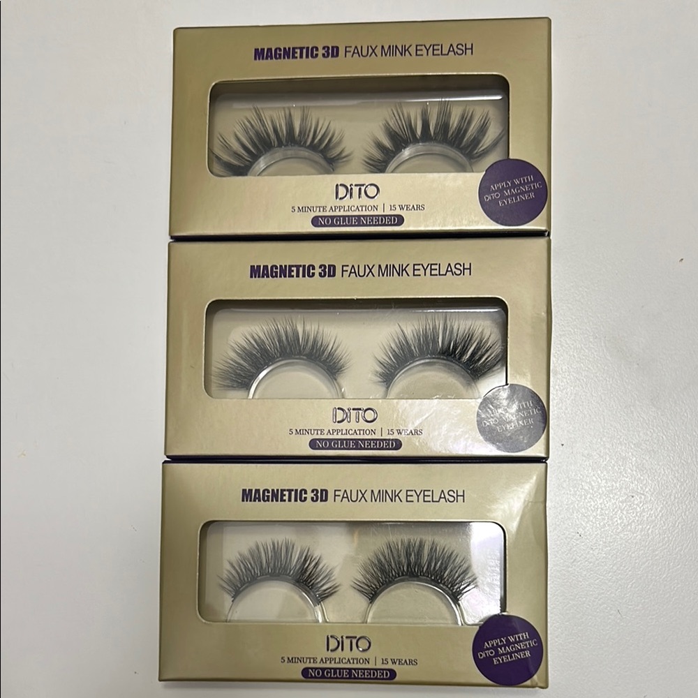 BUNDLE- Dito Magnetic 3D Faux Mink Eyelashes NEW (3 sets)